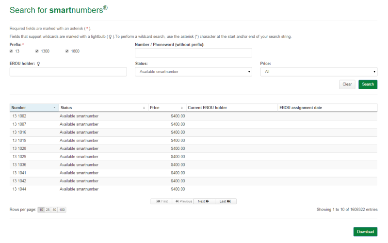  Search for smartnumbers search results